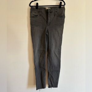 Madewell 10” High Rise Gray Skinny Jeans